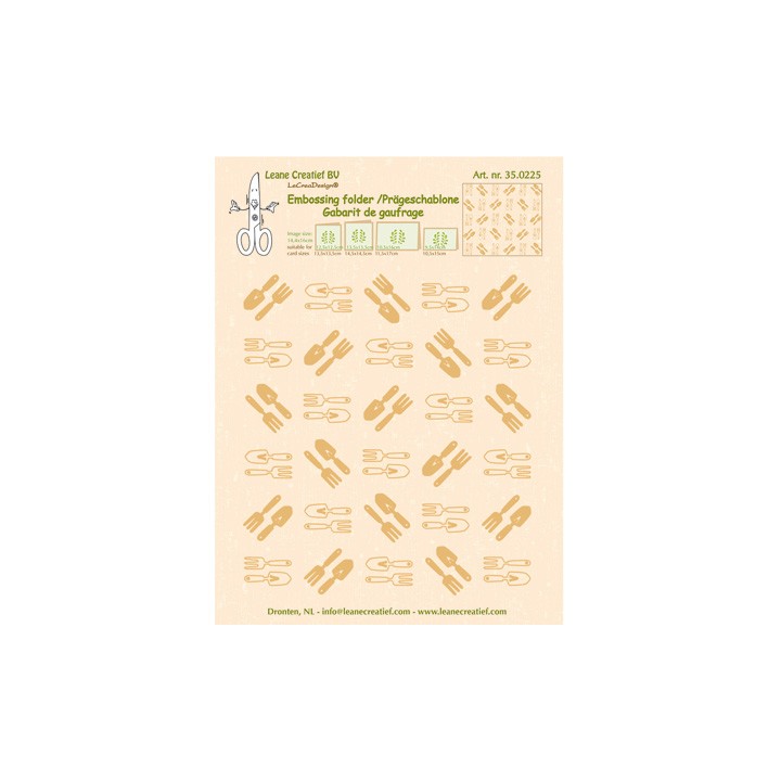 (35.0225)Embossing folder Garden tools small