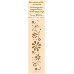 (35.0263)Border embossing folder Flower swirls