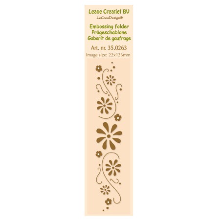 (35.0263)Border embossing folder Flower swirls