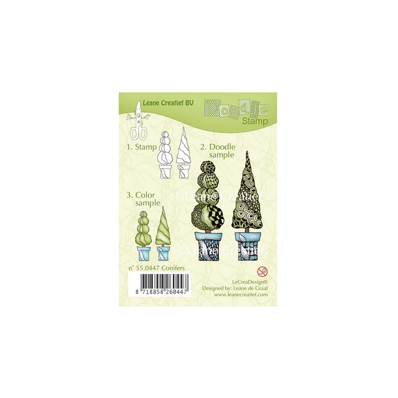 (55.0447)Doodle stamp Conifers