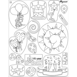 Pergamano Clear stamps birthday (41910)
