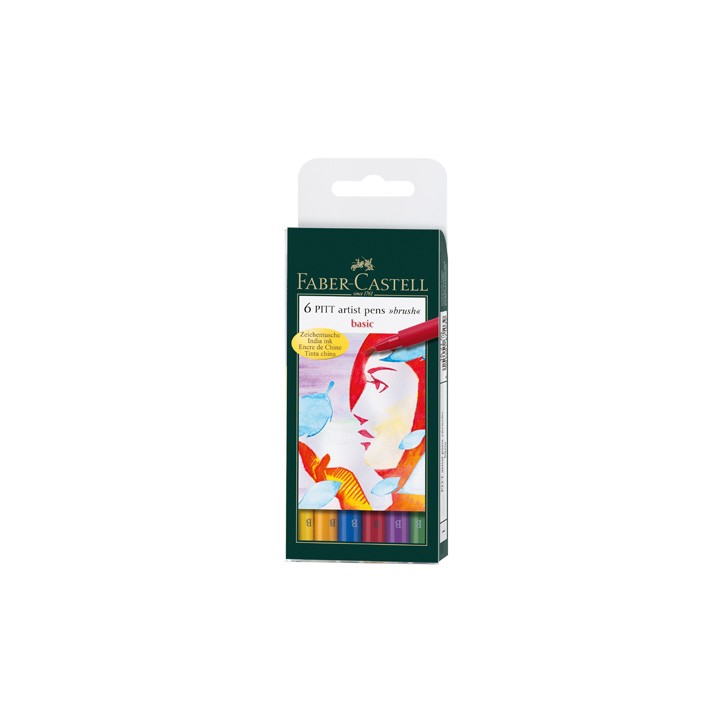 (FC-167103)Faber Castell PITT big brush Basic 6x