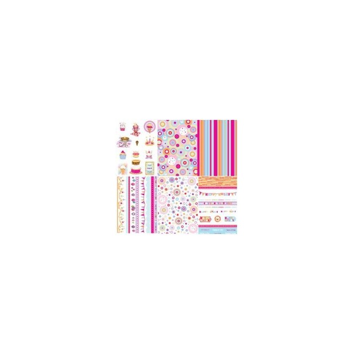 Pergamano Paper collection, Sweet Celebrations, 6 sheets A4 (625