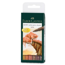 (FC-167106)Faber Castell PITT big brush Terra 6x
