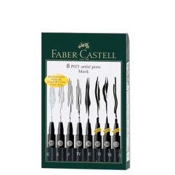 (FC-167137)Faber Castell PITT artist pen black box of 8