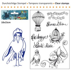 (3609-001)Clear stamp 10x15cm battement d'aile