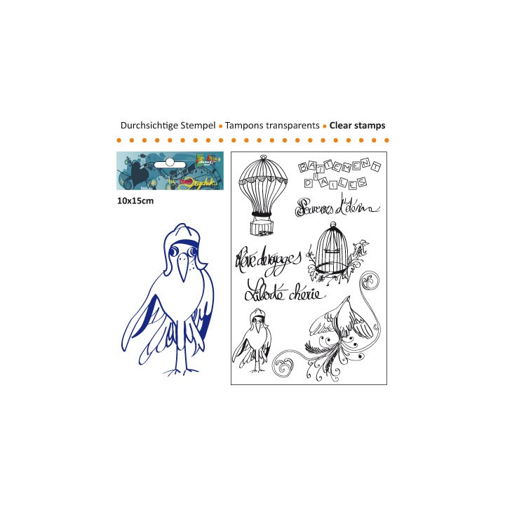 (3609-001)Clear stamp 10x15cm battement d'aile
