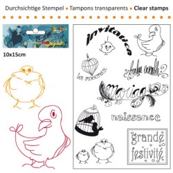 (3609-005)Clear stamp 10x15cm grandes festivites