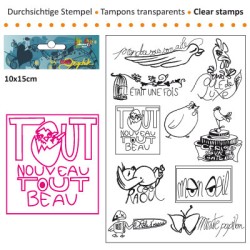 (3609-008)Clear stamp 10x15cm minute papillon