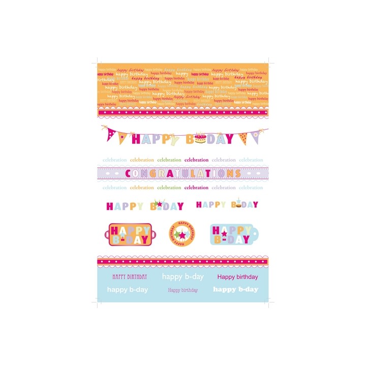 Pergamano Pergamentpapier sweet celebr.texte, 1 Bogen A4 (61809