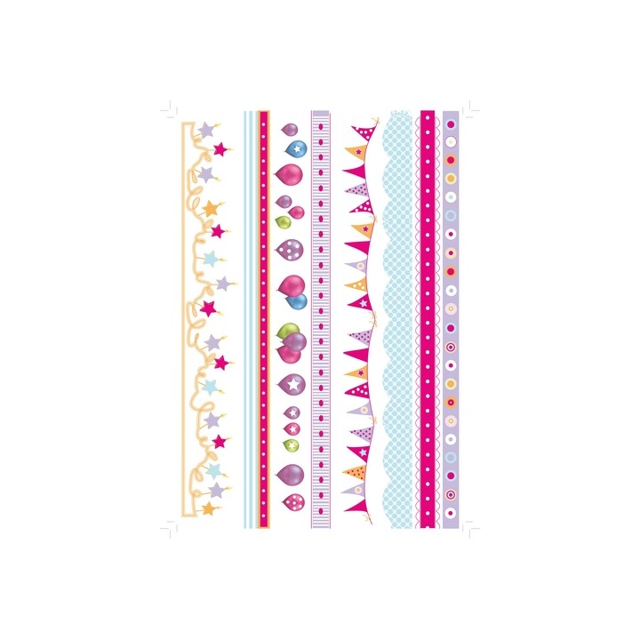 Pergamano Parchment paper sw.celebr.pet.bandes 1 sheets  A4(618