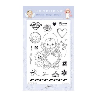 (97-0402)Clearstamp Morehead, Joy for You Pjerro, 10x15 cm