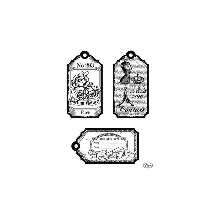 (4003 122 00)Clear Stamps - Tags Paris