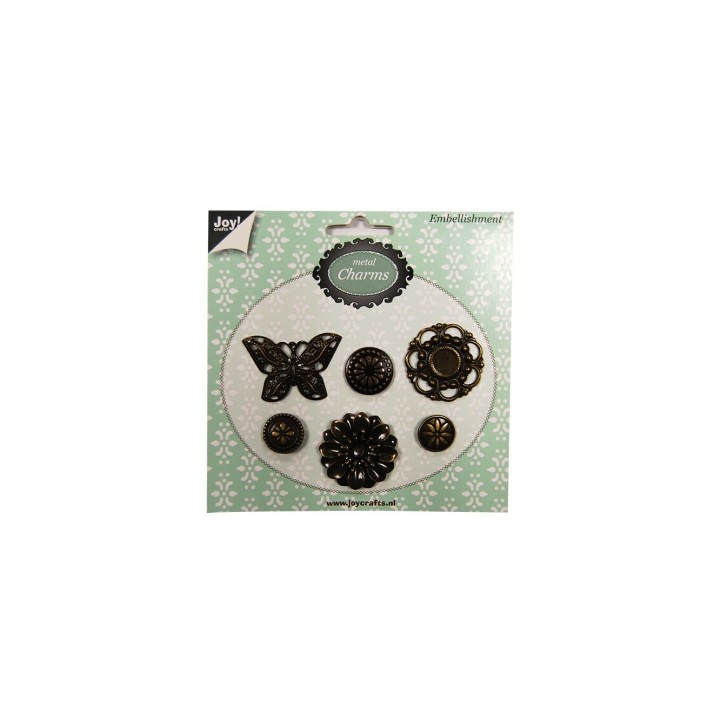 (6350/0302)Metal Charms Dark antique (yellow)copper