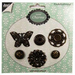 (6350/0302)Metal Charms Dark antique (yellow)copper