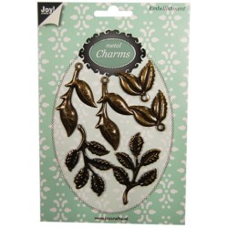 (6350/0309)Metal Charms Dark antique (yellow)copper