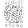 (CS0921)Clear stamp Patchwork alphabet