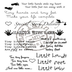 (CS0923)Clear stamp Baby text UK