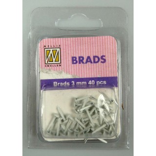 (FLP-BR001)Nellie`s Choice Floral brads wit 40 PC 3mm