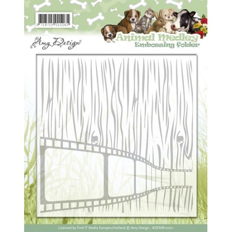 (ADEMB10001)Embossing Folder - Amy Design - Animal Medley