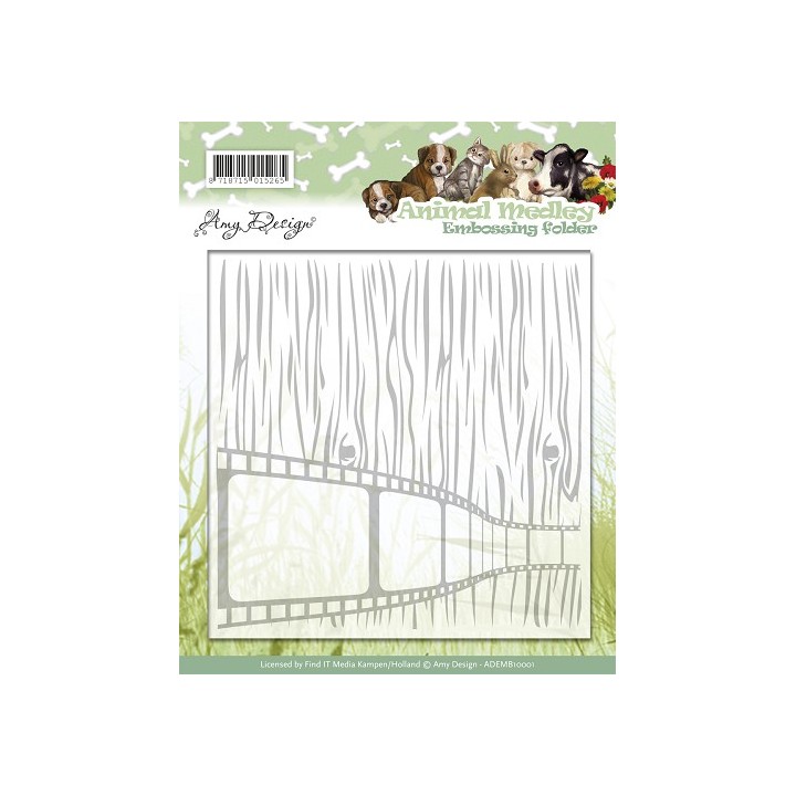 (ADEMB10001)Embossing Folder - Amy Design - Animal Medley