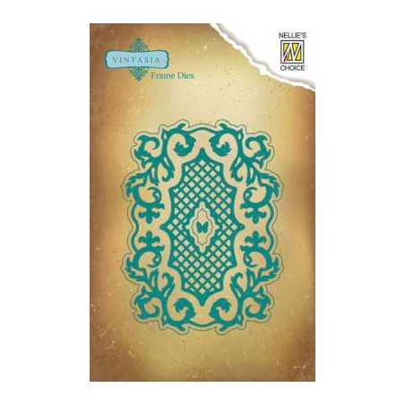 (VIND010)Nellie's Choice Vintasia Dies Oval with grid