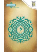 (VIND011)Nellie's Choice Vintasia Dies Round with grid