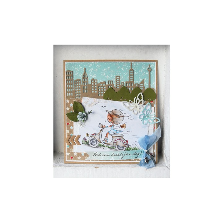 (DDS3349)Clear Stamp Don & Daisy Scooting Daisy
