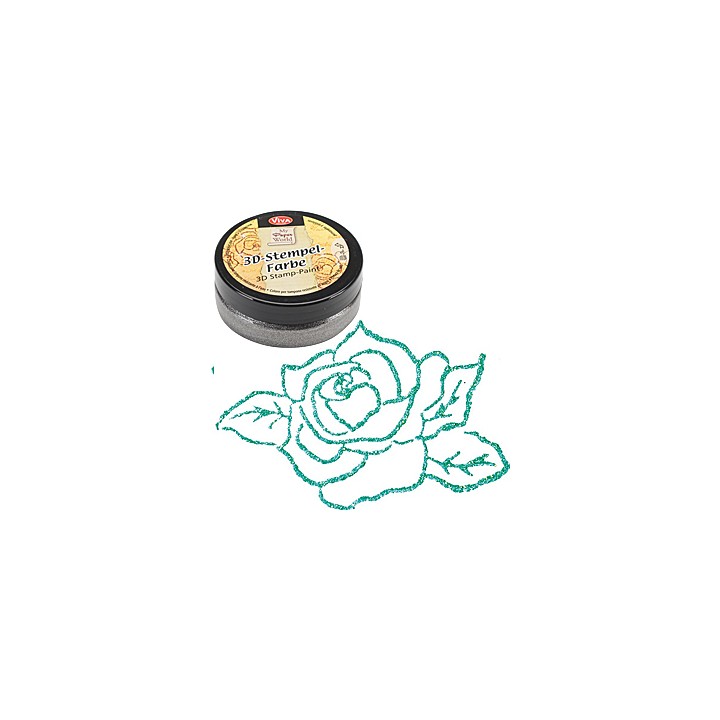 (1193.909.36)Viva Decor - 3D Stamp Paint - Turquoise-Metallic