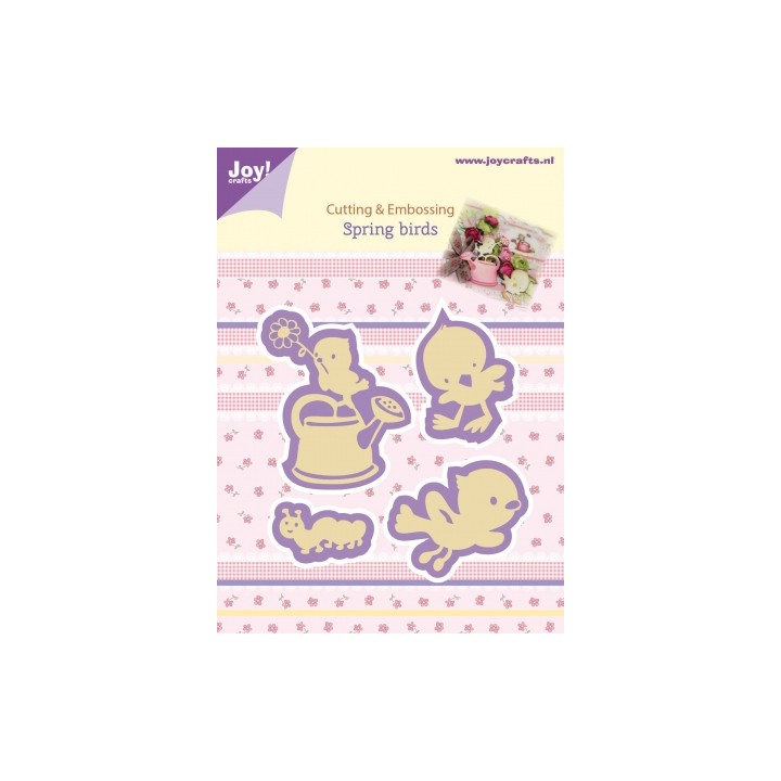 (6002/0434)Schneide & Präge Schablone Spring Birds