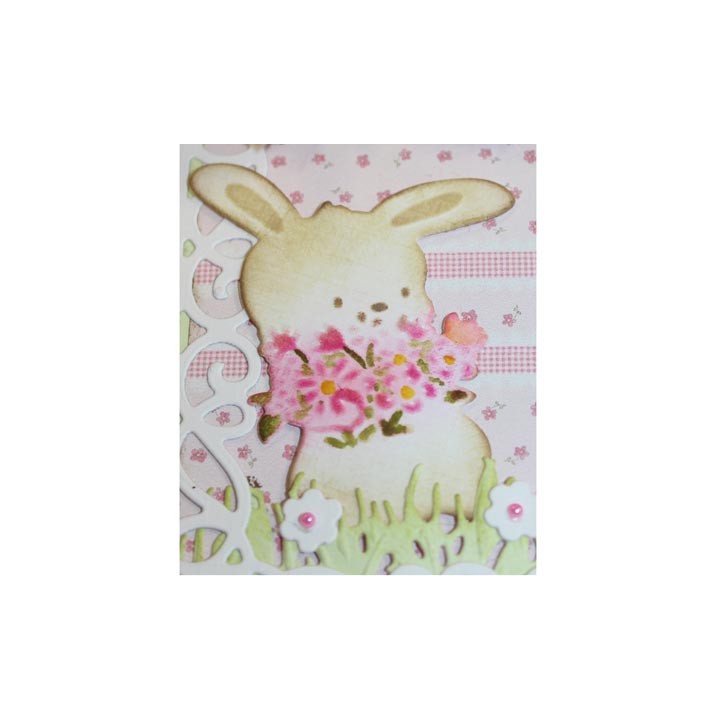 (6002/0436)Decouper & Gaufrer Pochoir Spring rabbits