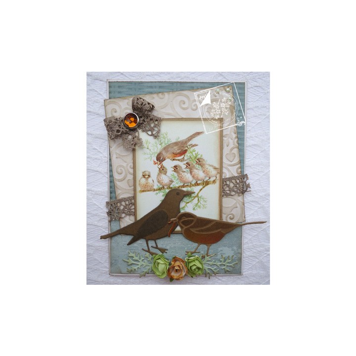 (6002/0440)Cutting & Embossing stencil Spring Love