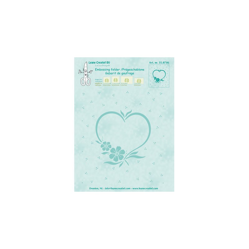 (35.0706)Embossing folder Frame blossom heart