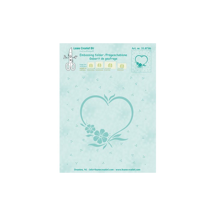 (35.0706)Embossing folder Frame blossom heart