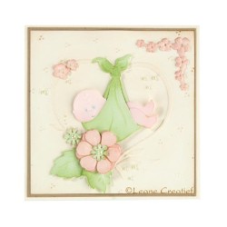 (35.0706)Embossing folder Frame blossom heart