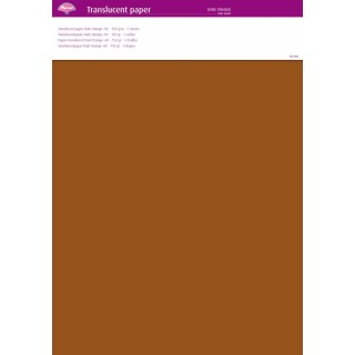 (63009)Translucent Paper Dark Orange A4 150 gsm 5 Sheets
