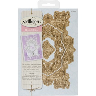 (S6-020)Spellbinders Shapeabilities Labels 45 Acantus Leaf Recta