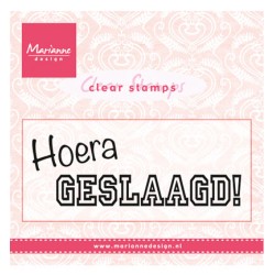 (CS0933)Clear stamp Hoera GESLAAGD