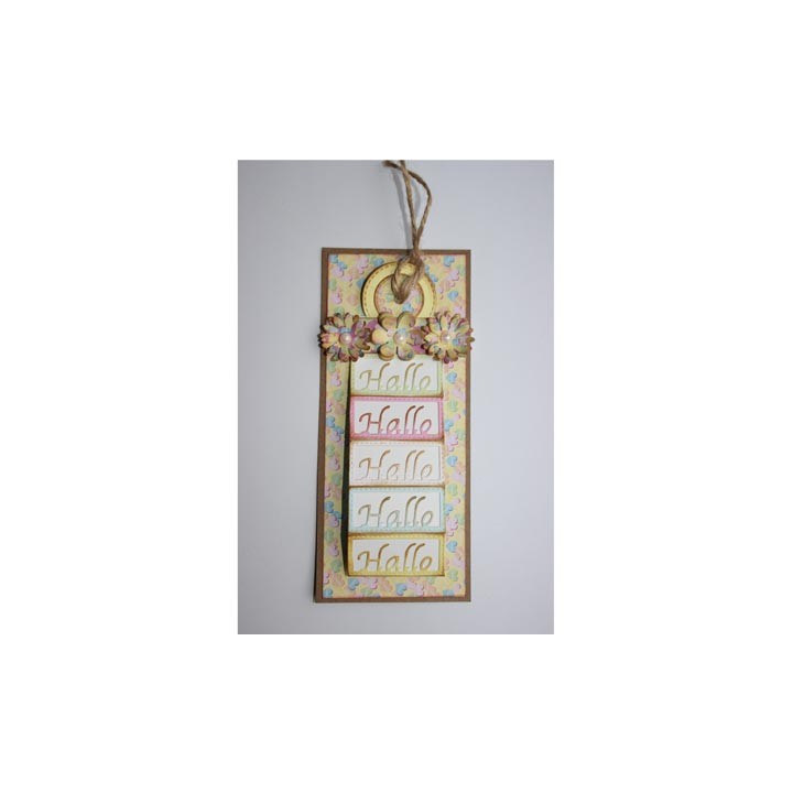 (6002/0443)Cutting & Embossing stencil Hallo-Kusje-Feest