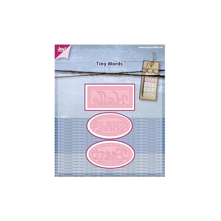 (6002/0443)Cutting & Embossing stencil Hallo-Kusje-Feest