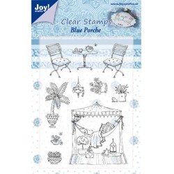 (6410/0350)Clear stamp Blue Porche