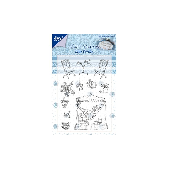 (6410/0350)Clear stamp Blue Porche