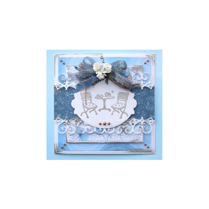 (6410/0350)Clear stamp Blue Porche