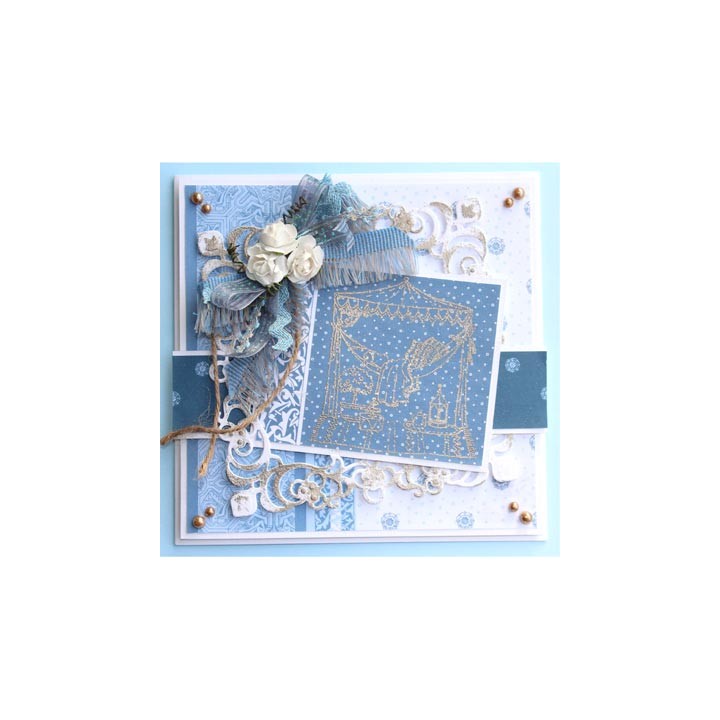 (6410/0350)Clear stamp Blue Porche