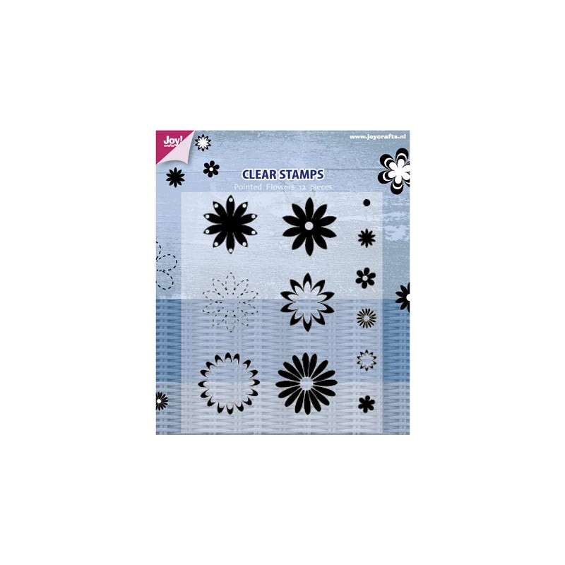 (6410/0354)Clear stamp Pointed Flowers