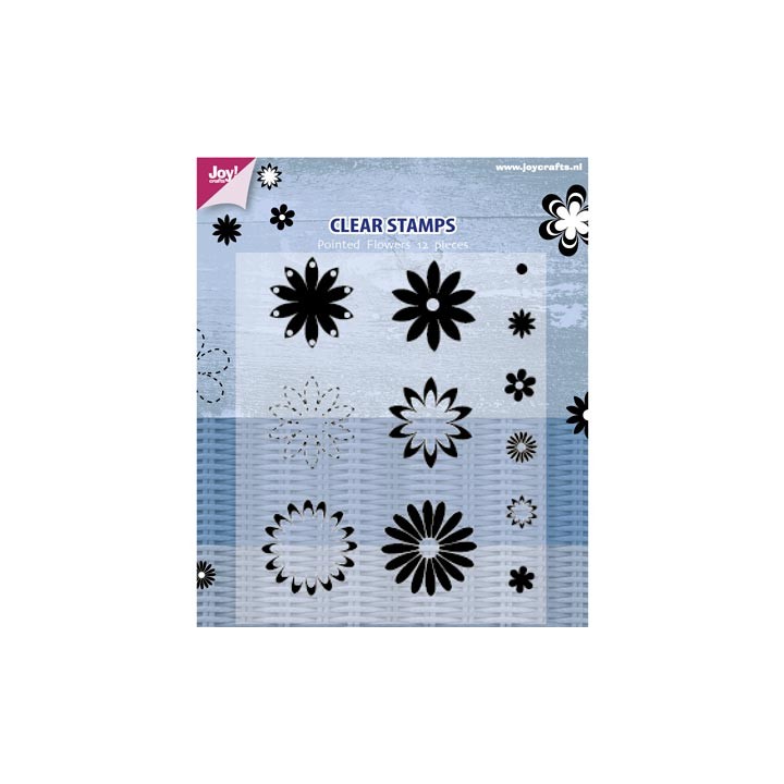 (6410/0354)Clear stamp Pointed Flowers