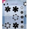 (6410/0355)Clear stamp Round Flowers