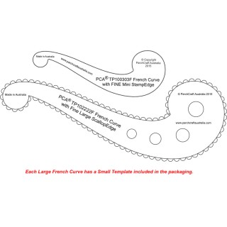 (TP102222F)FINE French Curve - LARGE (With Fine Large Scallop Ea