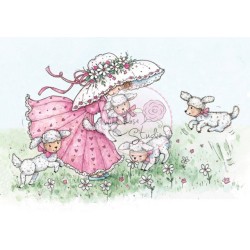(CL291)stamp A7 set Annabelle with Lambs