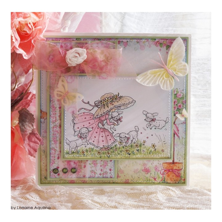 (CL291)stamp A7 set Annabelle with Lambs